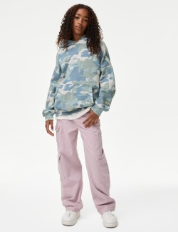 Cotton Rich Camouflage Hoodie (6-16 Yrs)