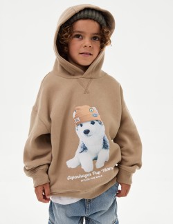 Cotton Rich Dog Hoodie (2-8 Yrs)