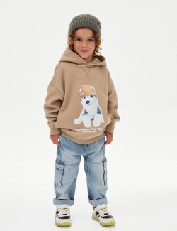 Cotton Rich Dog Hoodie (2-8 Yrs)