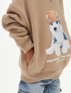 Cotton Rich Dog Hoodie (2-8 Yrs)