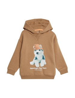 Cotton Rich Dog Hoodie (2-8 Yrs)