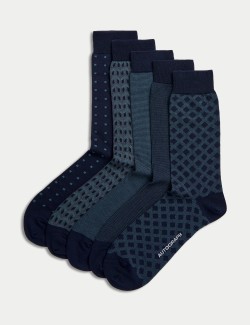 5pk Assorted Modal Pima Cotton Socks