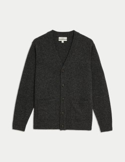 Extra Fine Lambswool Rich V-Neck Cardigan