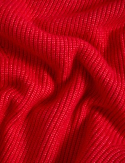 Air-yarn Ribbed Roll Neck Jumper