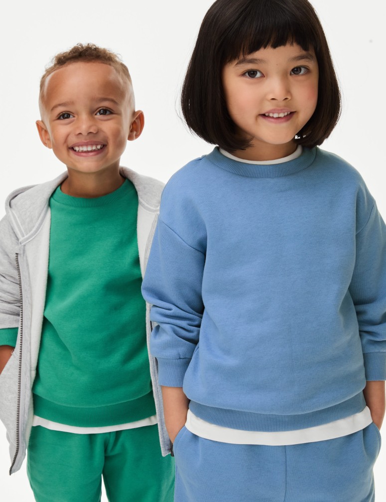 Cotton Rich Plain Sweatshirt (2-8 Yrs)