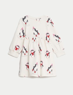 Cotton Rich Penguin Dress (0-3 Yrs)