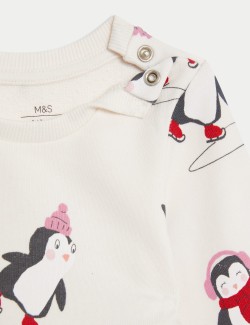 Cotton Rich Penguin Dress (0-3 Yrs)