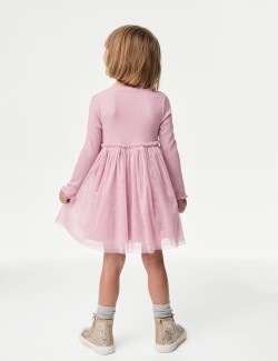 Cotton Rich Tulle Glitter Dress (1-8 Yrs)