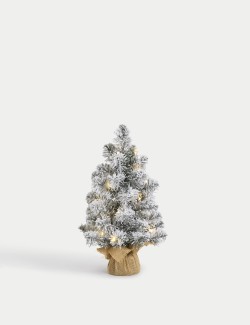 1.5ft Pre-lit Snowy Tree