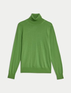 Pure Merino Wool Roll Neck Jumper