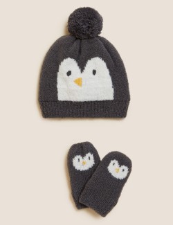 Kids 2pc Penguin Hat &...