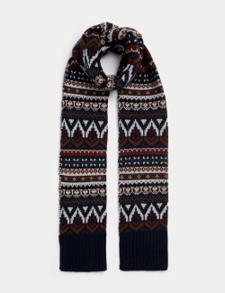 Fair Isle Knitted Scarf