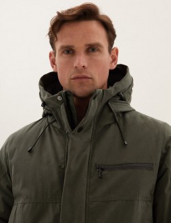Cotton Parka Jacket with...