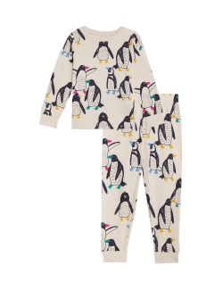 Pure Cotton Penguin Pyjamas (1-8 Yrs)