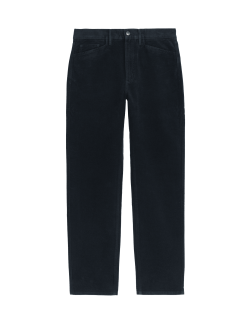 Straight Fit Italian Moleskin 5 Pocket Trousers