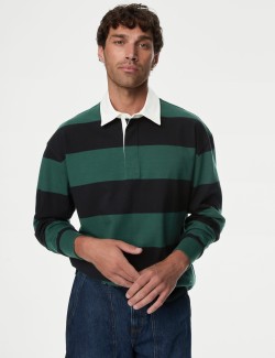 Pure Cotton Striped Rugby Top