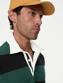 Pure Cotton Striped Rugby Top