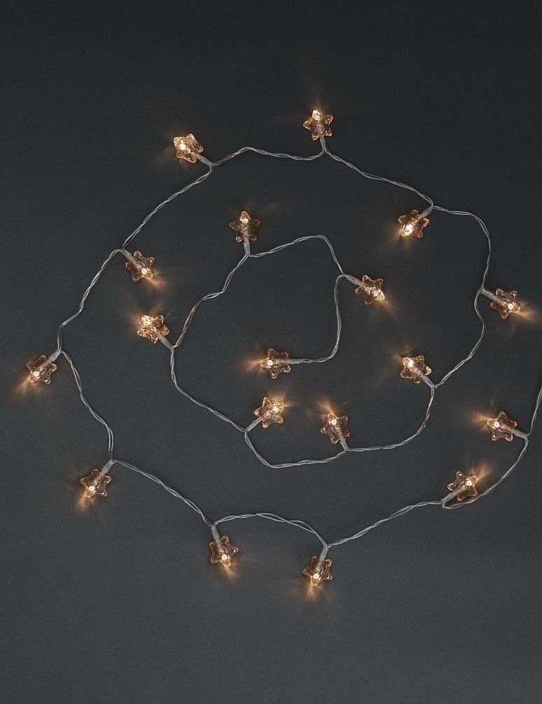 20 Confetti Star Battery String Lights