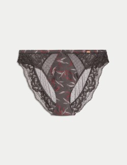 Mimosa Silk & Lace High Leg Knickers