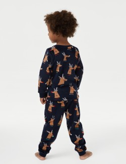 Velour Reindeer Pyjamas (1-8 Yrs)