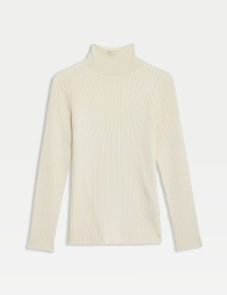 Ribbed Roll Neck Jumper