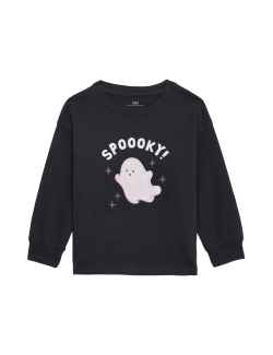 Pure Cotton Spooky Halloween Top (2-8 Yrs)