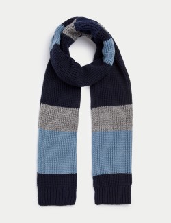 Striped Knitted Scarf