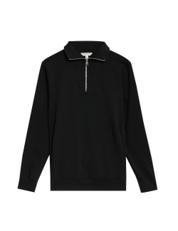 Cotton Rich Half Zip Sweatshirt