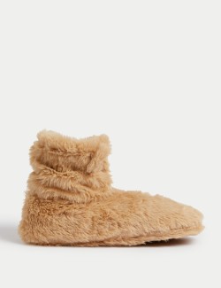 Faux Fur Spencer Bear™ Slipper Boots