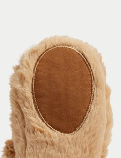 Faux Fur Spencer Bear™ Slipper Boots