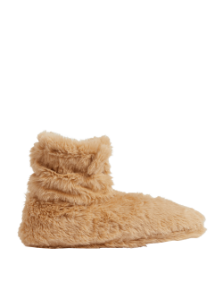 Faux Fur Spencer Bear™ Slipper Boots