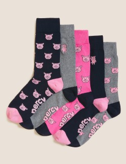 5 párů ponožek Prasátko Percy™
