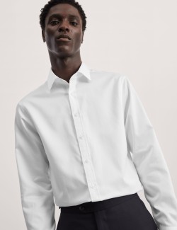 Tailored Fit Pure Cotton Texture Shirt