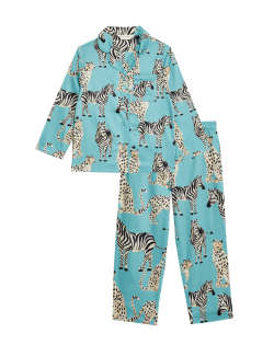 Kids' Zebra & Cheetah Family Christmas Pyjama Set (1-16 Yrs)