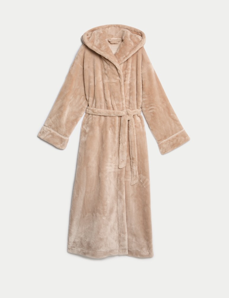 Fleece Hooded Dressing Gown