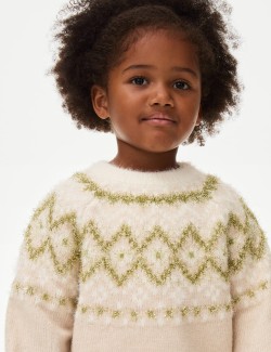 Sparkly Fair Isle Jumper (1-8 Yrs)