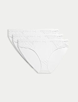 3pk Amelia Lace Bikini Knickers