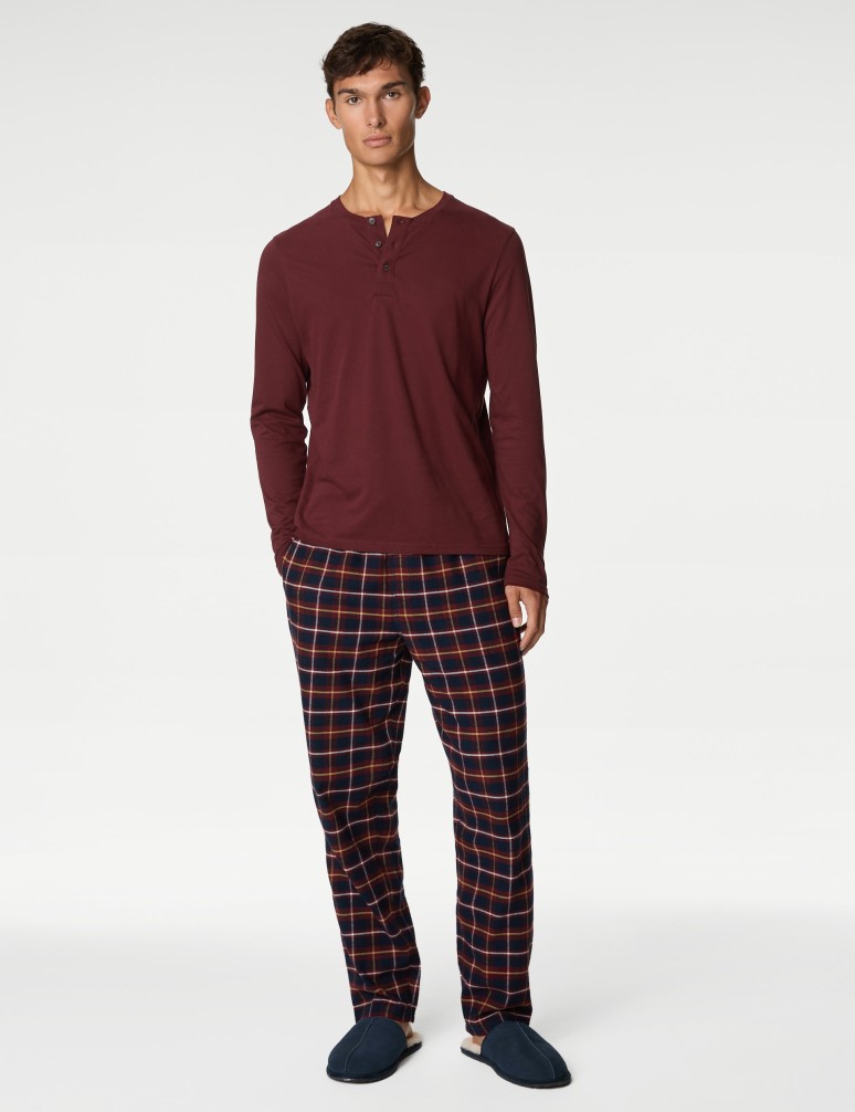 Brushed Cotton Checked Pyjama Set