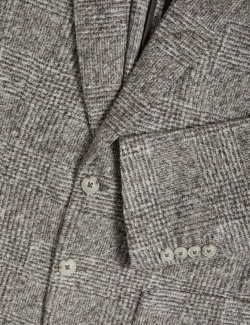 Tailored Fit Wool Blend Textured Blazer