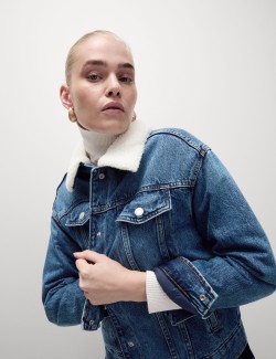 Denim Borg Lined Jacket