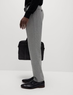 Tailored Fit Puppytooth Trousers