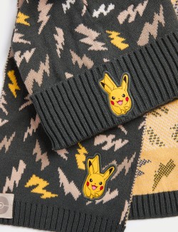 Kids' Pokémon™ Hat, Scarf and Glove Set (6-13 Yrs)