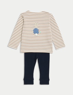 Dvoudílný outfit s motivem Peter Rabbit™ a vysokým podílem bavlny (0–3 roky)