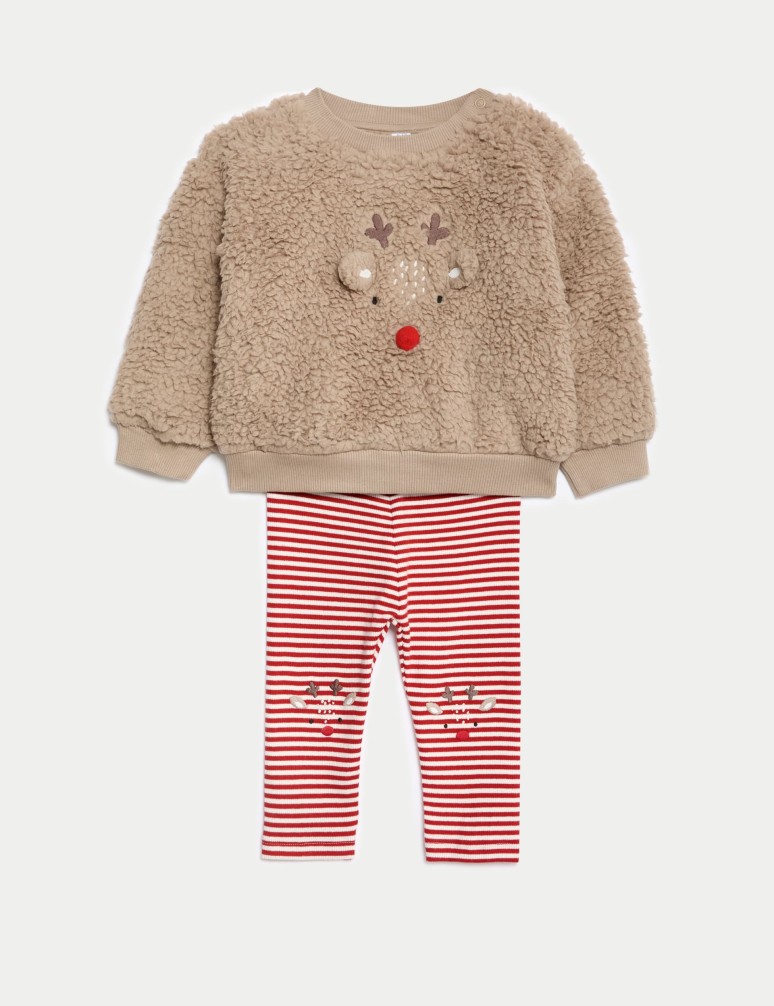 Borg Reindeer Outfit (0-3 Yrs)