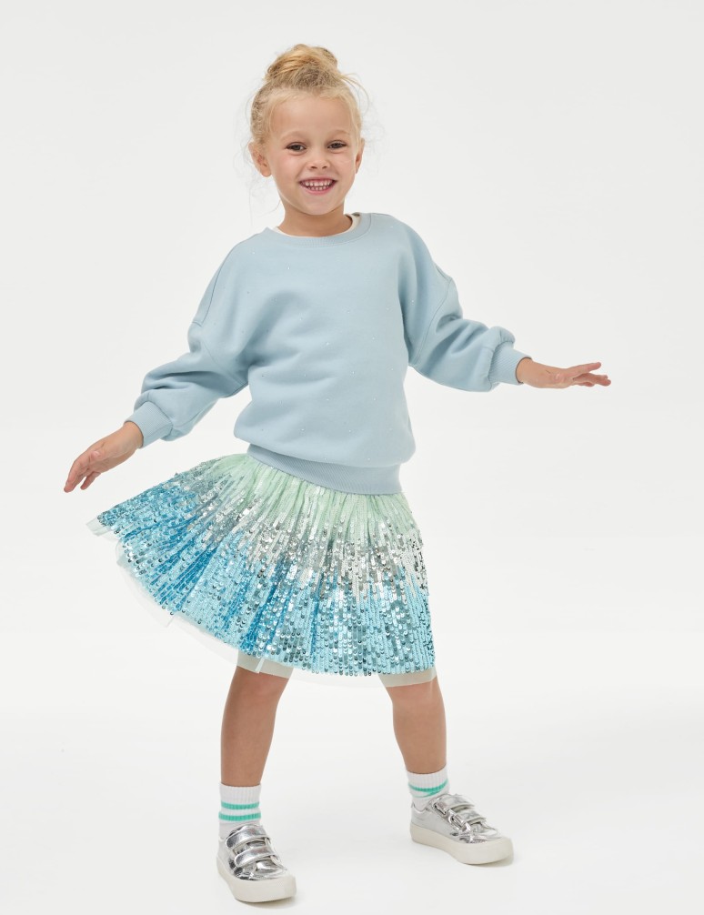 Sequin Elasticated Waist Mini Tutu Skirt (2-8 Yrs)