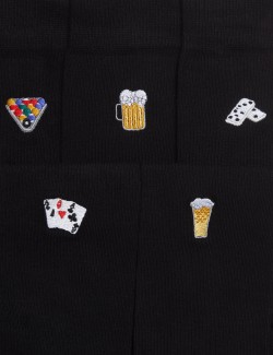 5pk Cool & Fresh™ Embroidered Cotton Rich Socks