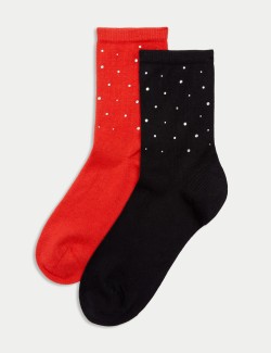 2pk Sumptuously Soft™ Ankle High Socks