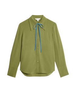 Pure Silk Long-Sleeved Shirt