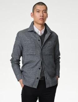 Pure Cotton Textured Overshirt