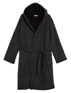 Fleece Supersoft Hooded Dressing Gown